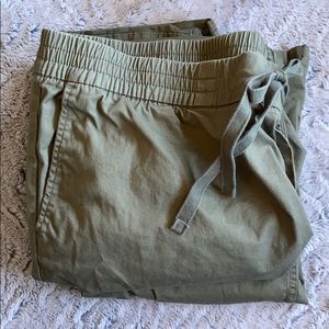 Army Green Stretchy Utility Pants
